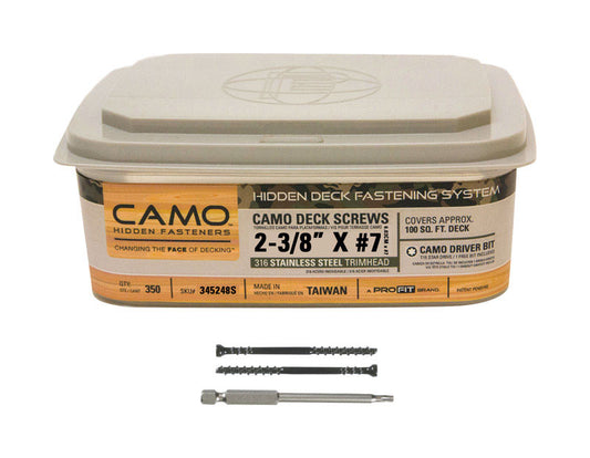 Camo No. 7 X 2-3/8 in. L Star Trim Head Deck Screws 350 pk