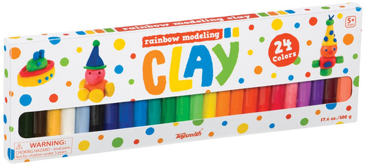 Toysmith 02404 Rainbow Clay Set 24 Count