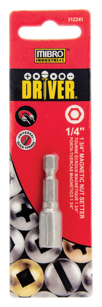 MIBRO 1/4 in. drive X 1-3/4 in. L Chrome Vanadium Steel Magnetic Nut Setter 1 pc