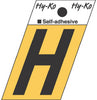 Hy-Ko 1-1/2 in. Black Aluminum Letter H Self-Adhesive 1 pc. (Pack of 10)