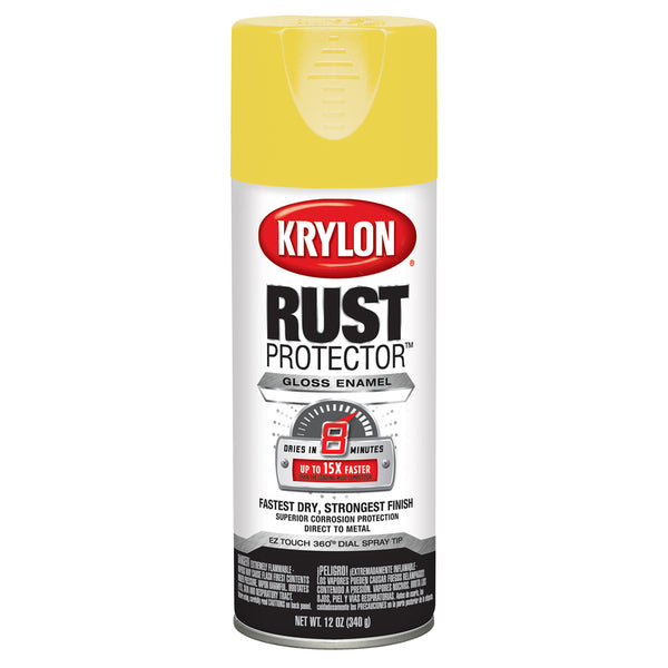 Pintura en aerosol amarilla brillante protectora de óxido Krylon, 12 oz (paquete de 6)