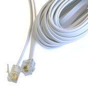 Black Point Products Inc BT-002-WHITE 25' White 4 Wire Phone Cord