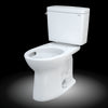 TOTO® Drake® Two-Piece Elongated 1.6 GPF TORNADO FLUSH® Toilet with CEFIONTECT®, Cotton White - CST776CSG#01