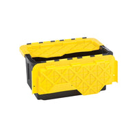 Homz Durabilt 12-1/4 in. H X 26 in. W X 12.25 in. D Stackable Storage Tote (Pack of 6)