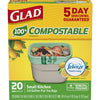 Glad 2.6 gal Lemon Scent Compost Bags Quick Tie 20 pk