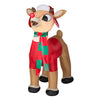 Gemmy  LED  Rudolph  White  42.13 in. Inflatable  In Winter Clothes