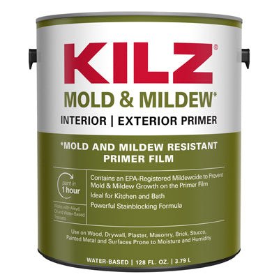 Mold & Mildew Primer Sealer & Stain Blocker, Interior & Exterior, 1-Gallon