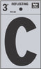 Hy-Ko 3 in. Reflective Black Vinyl Letter C Self-Adhesive 1 pc. (Pack of 10)