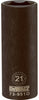 Metric Deep Impact Socket, 6-Point, Black Oxide, 1/2-In. Drive, 21mm