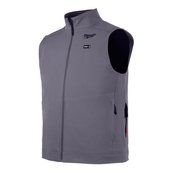 Chaleco térmico unisex sin mangas con cremallera completa Milwaukee M12 S (solo chaleco) gris