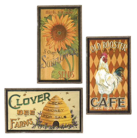 Hayes Assorted Resin 19.8 in. H Vintage Wall Art (Pack of 6)