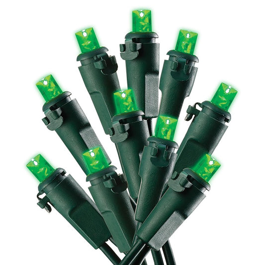 Celebrations LED Micro/5mm Green 50 ct String Christmas Lights 12 ft.