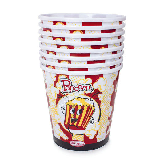 Nostalgia  4 oz. Multicolored  Plastic  Round  Popcorn Bucket  7 in. Dia. 8 pc.