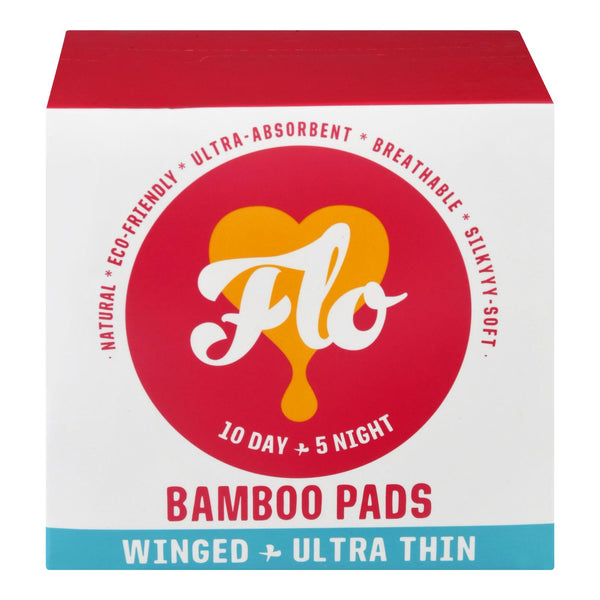 Flo - Pads Bamboo - Case of 8-15 CT (Pack of 8)
