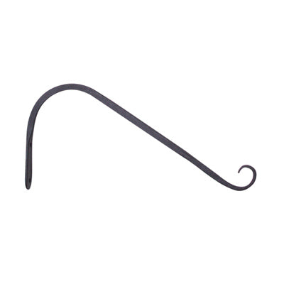 Hanging Plant Hook, Angled, Black, 12-In.