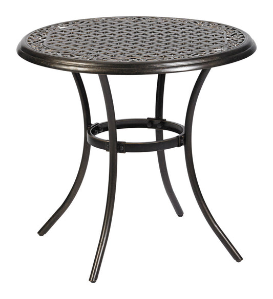 Living Accents Carlisle Brown Round Aluminum Bistro Table
