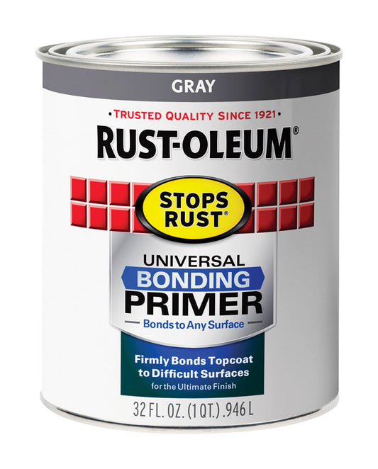 Rust-Oleum Universal Gray Flat Bonding Primer 1 qt (Pack of 2).