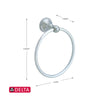 Franklin Brass Crestfield Chrome Towel Ring Die Cast Zinc