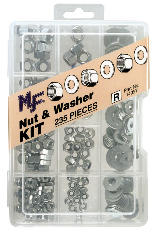 Midwest Fastener 14997 235 Piece Nut & Washer Assortment Kit