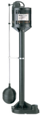 Automatic Pedestal Sump Pump, Thermoplastic, 1/3-HP Motor, 3,480-GPH
