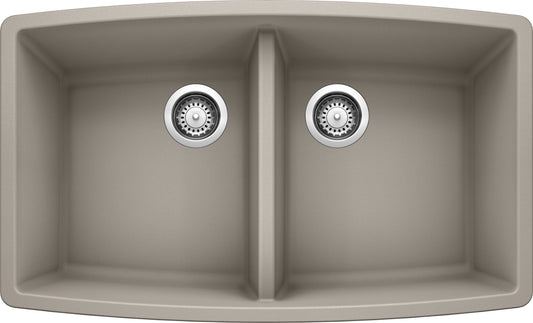 Performa Equal Double Bowl - Concrete Gray