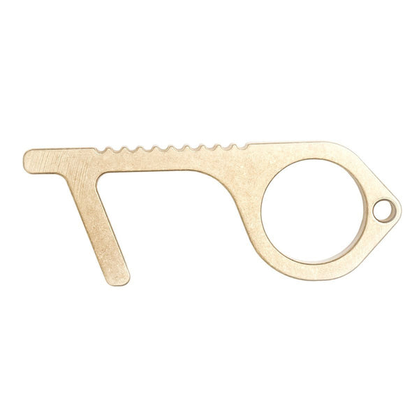 Herramienta antimicrobiana para llaves KeySmart CleanKey de latón amarillo