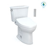 TOTO® Drake® Transitional WASHLET®+ Two-Piece Elongated 1.28 GPF Universal Height TORNADO FLUSH® Toilet with Auto Flush, Cotton White - MW7863046CEFGA.10#01