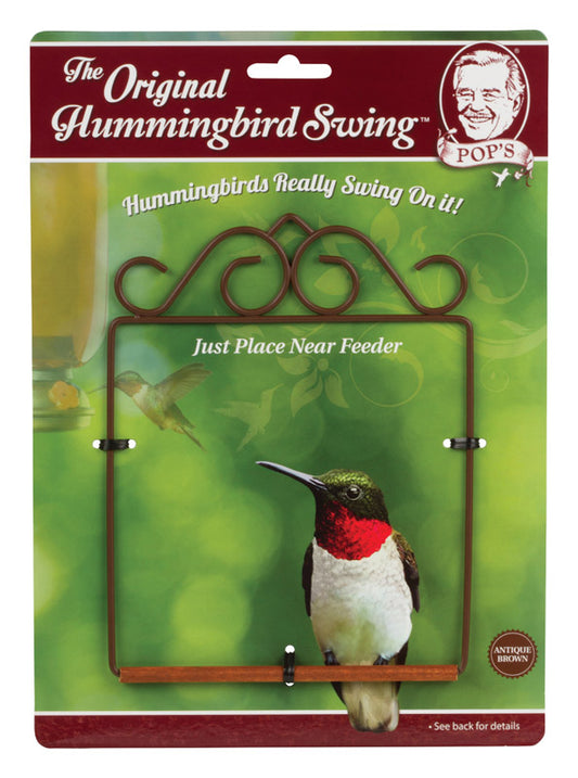 Pop's Birding Company 6.5 in. H X 5.25 in. W X 0.25 in. D Hummingbird Swing