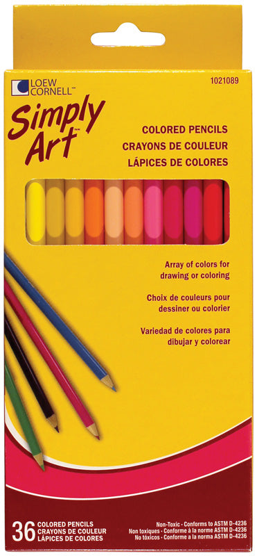 Loew-Cornell 1021089 Colored Pencils Assorted 36 Count
