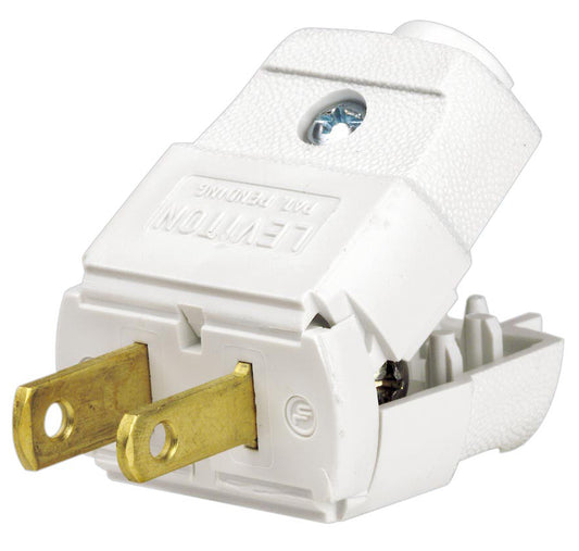 Leviton 036-00101-2wp 15a 125v White Replacement Plug