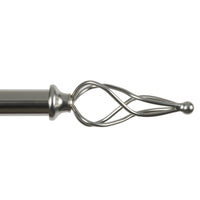 Kenney Satin Nickel Silver Curtain Rod 60 in. L X 120 in. L