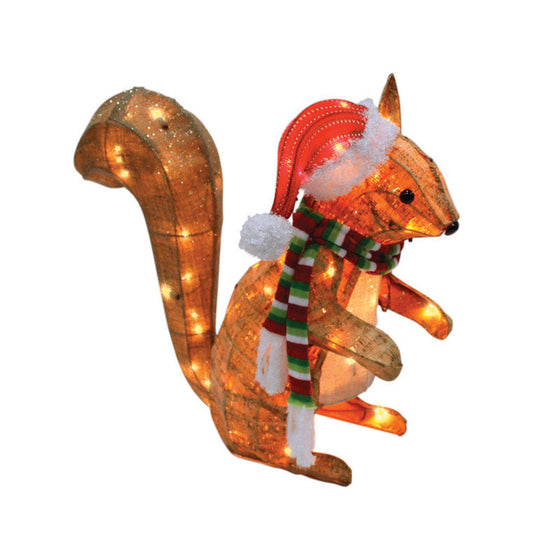Celebrations  LED Christmas Squirrel  Yard Art  Brown  MDF  1 pk