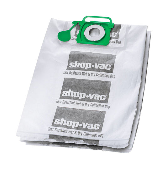 Shop-Vac  12.5 in. L x 0.5 in. W Wet/Dry Vac Bag  5-10 gal. 2 pk