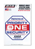 Ready to Defend RTD Security Series English Priority One Security Window Decal Vinyl 5 in. H x 5 in. W (Pack of 12)