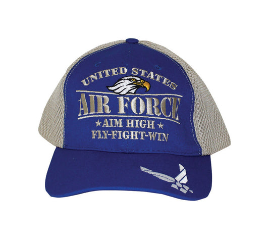 JWM U.S. Air Force Logo Baseball Cap Royal Blue One Size Fits All (Pack of 6)
