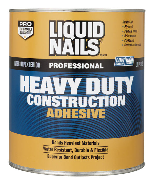 Liquid Nails Heavy Duty Acrylic Latex Construction Adhesive 1 Qt.