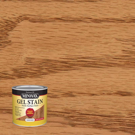 Minwax Transparent Low Luster Cherrywood Oil-Based Gel Stain 0.5 Pt.