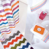 Sorema 100% Genuine Cotton Zig Zag Pack Towels Bath, Hand and Guest Bright White 