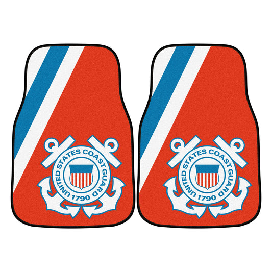 U.S. Coast Guard Carpet Car Mat Set - 2 Pieces