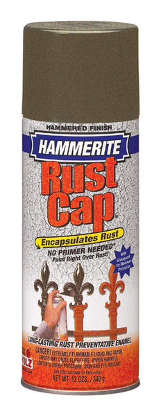 Spray para acabado de metales en bronce martillado con tapa antióxido Hammerite, 12 oz (caja de 6)