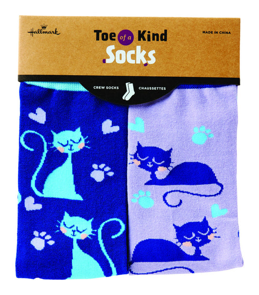 Hallmark Cat Lover Crew Socks Cotton 1 pk (Pack of 2)