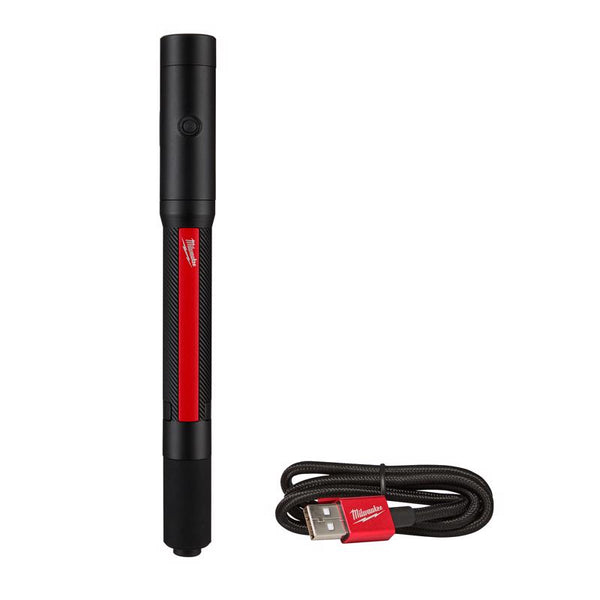 Linterna LED Milwaukee de 250 lm, negra y roja