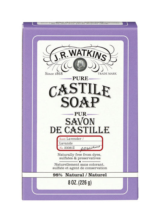 J.R. Watkins Lavender Scent Castile Soap 8 oz. (Pack of 12)