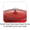 Tramontina USA Gradated Red & Off-White Enameled Cast-Iron Series 1000 Covered Braiser 4 qt.