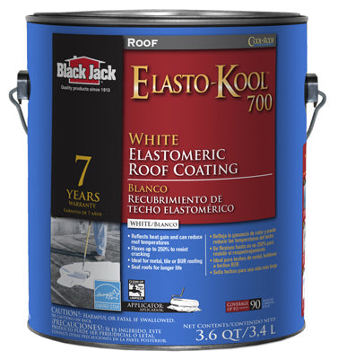 Black Jack Elasto-Kool 700 Gloss White Acrylic Roof Coating 1 gal. (Pack of 4)