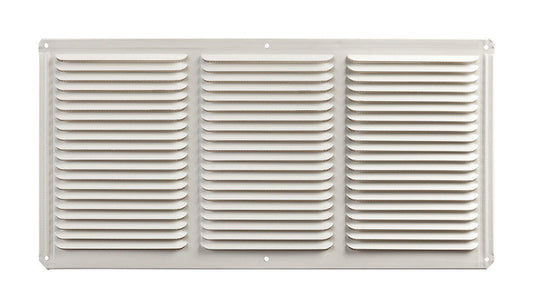 Master Flow Powder-Coated Rectangle White Aluminum Undereave Vent 8 in. H x 16 in. L x 16 in. W