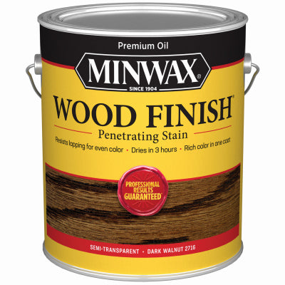 Minwax Wood Finish Semi-Transparent Dark Walnut Oil-Based Wood Stain 1 gal. (Pack of 2)