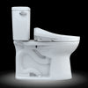 TOTO® Drake® WASHLET®+ Two-Piece Elongated 1.28 GPF Universal Height TORNADO FLUSH® Toilet with C2 Bidet Seat, 10 Inch Rough-In, Cotton White - MW7763074CEFG.10#01