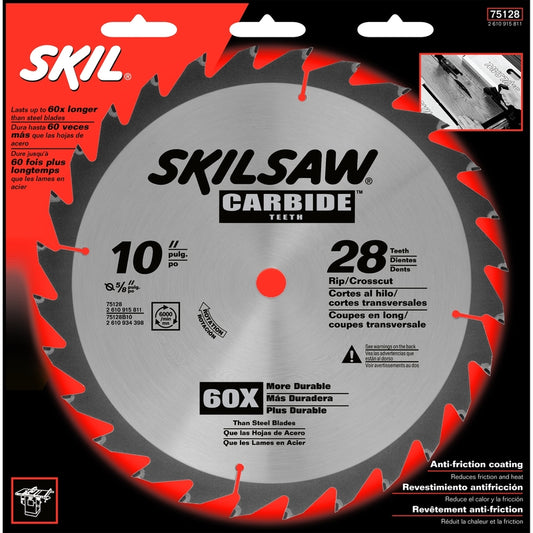 SKIL 10 in. D X 5/8 in. Carbide Circular Saw Blade 28 teeth 1 pc