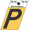 Hy-Ko 1-1/2 in. Black Aluminum Letter P Self-Adhesive 1 pc. (Pack of 10)